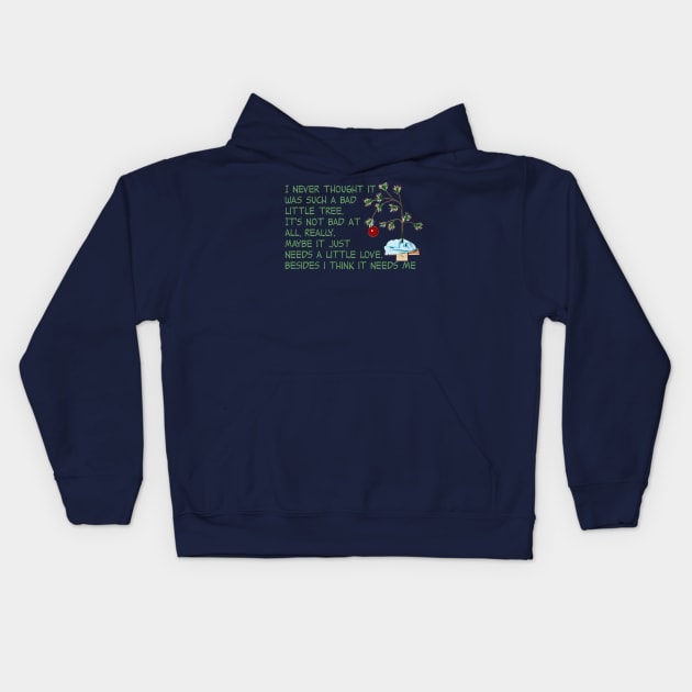 Charlie Brown Christmas Tree Kids Hoodie by hauntedjack